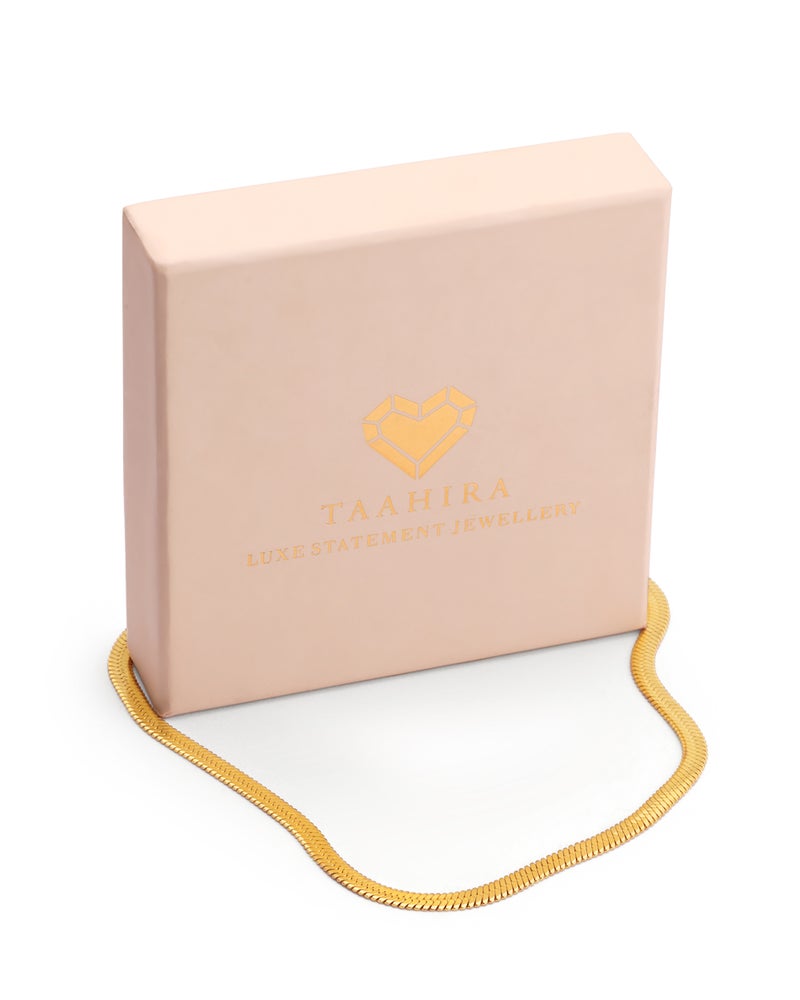 TAAHIRA 18kt G.P Herringbone Necklace - Image 3